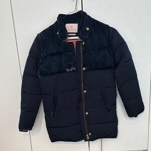 Scotch & Soda Blue Puffer Jacket with Quilted Design